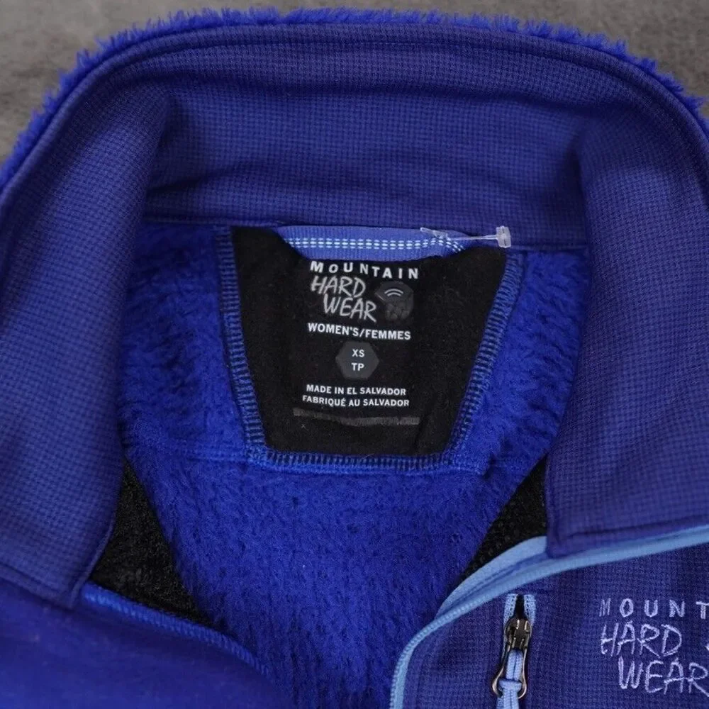 Mountain Hardwear Jacket Womens Extra Small Blue Royal Sherpa Polartec Hike Camp